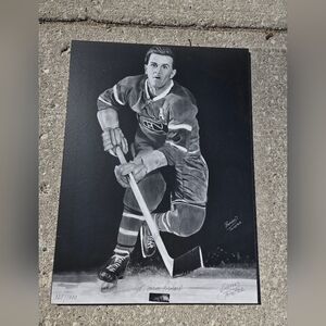 Maurice "Rocket" Richard Dual-Signed Limited Edition Plaque by Bernard Pelletier